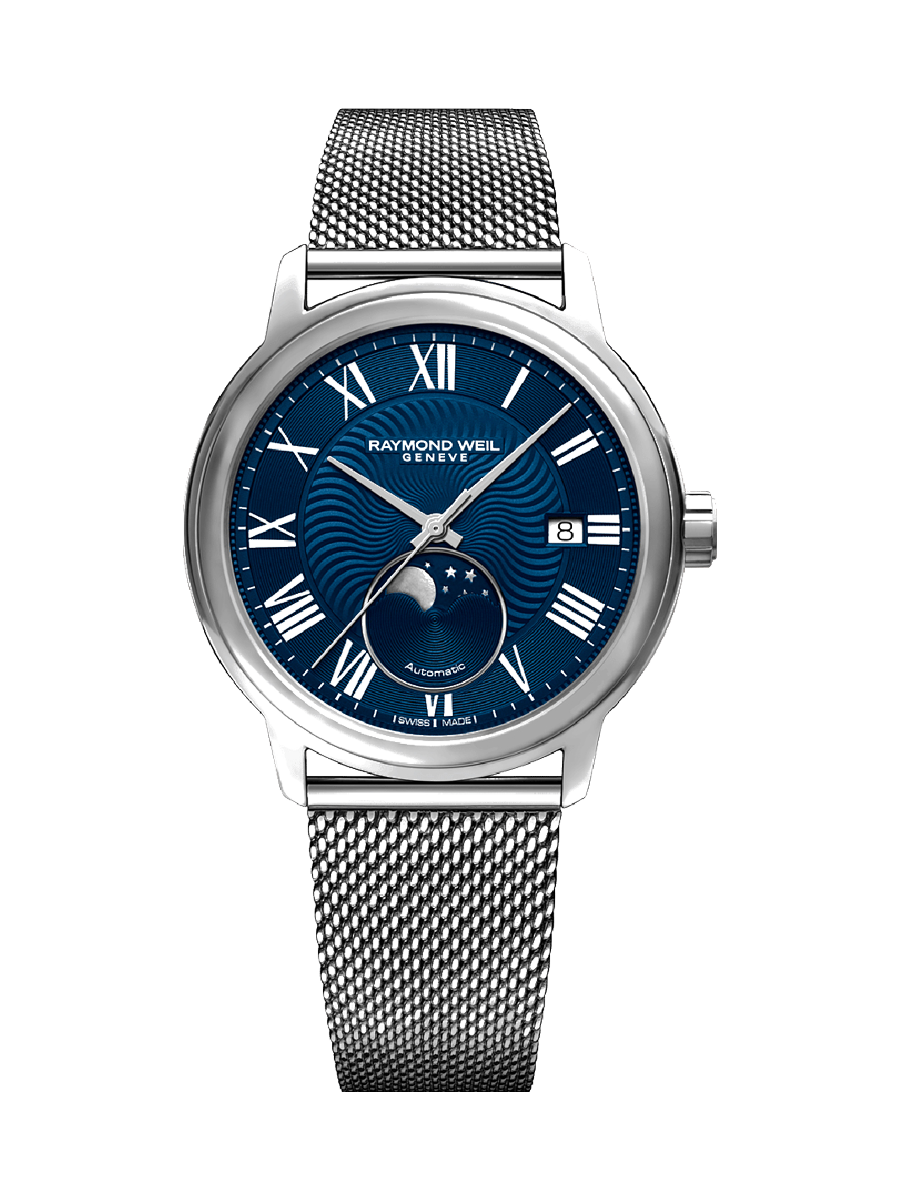 Maestro Moon Phase Men’s Automatic Mesh Bracelet Watch