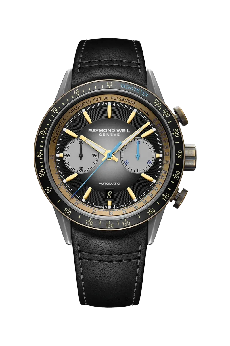 Raymond Weil Freelancer Bi-Compax Chronograph Bronze and Titanium Black Dial Watches - Palladio Jewellers