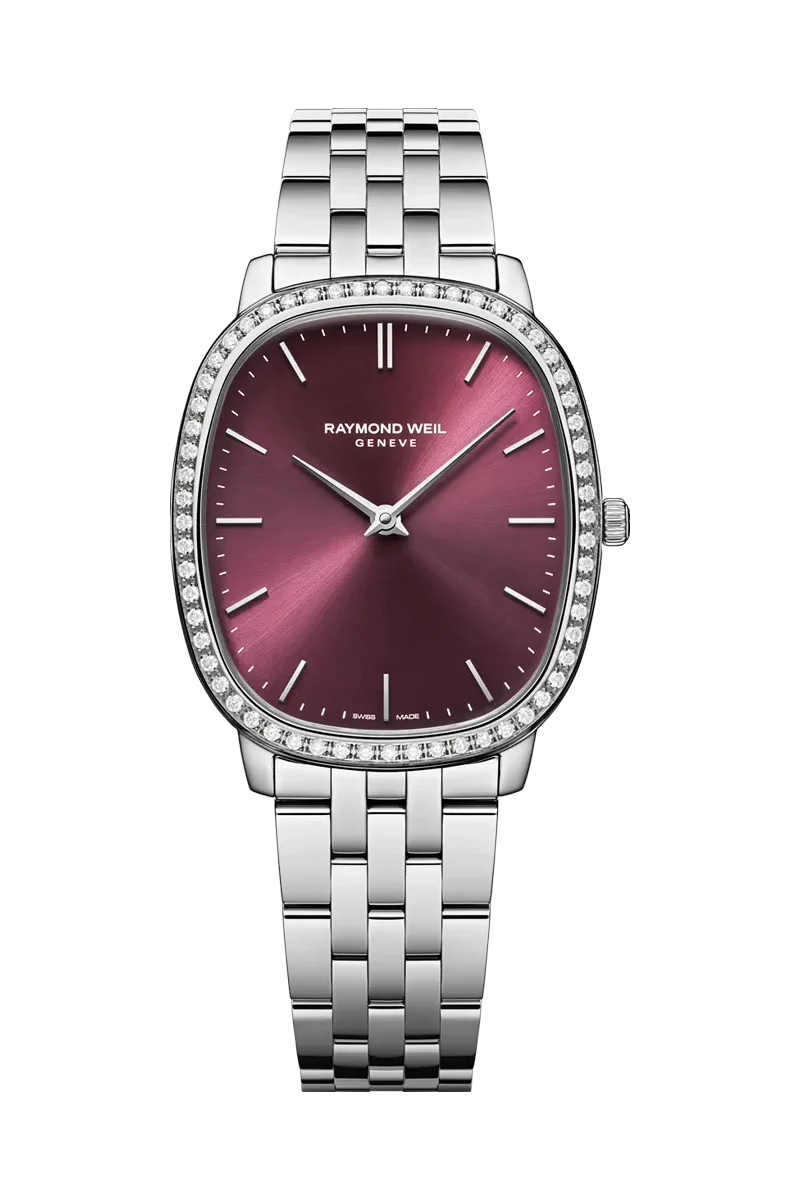Raymond Weil Toccata Heritage Sunrayed Red Grape Dial Watches - Palladio Jewellers