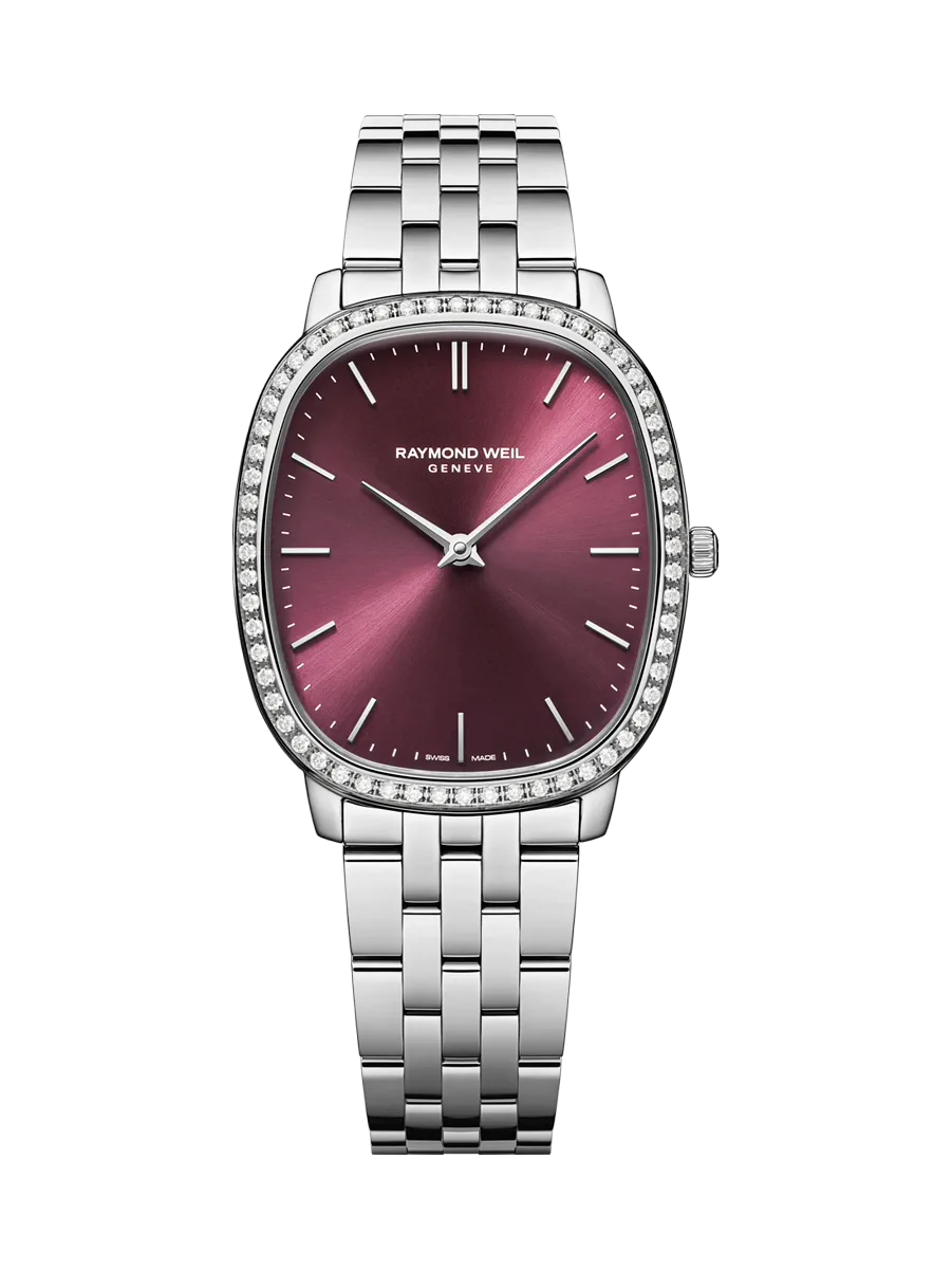 Raymond Weil Toccata Heritage Sunrayed Red Grape Dial Watches - Palladio Jewellers