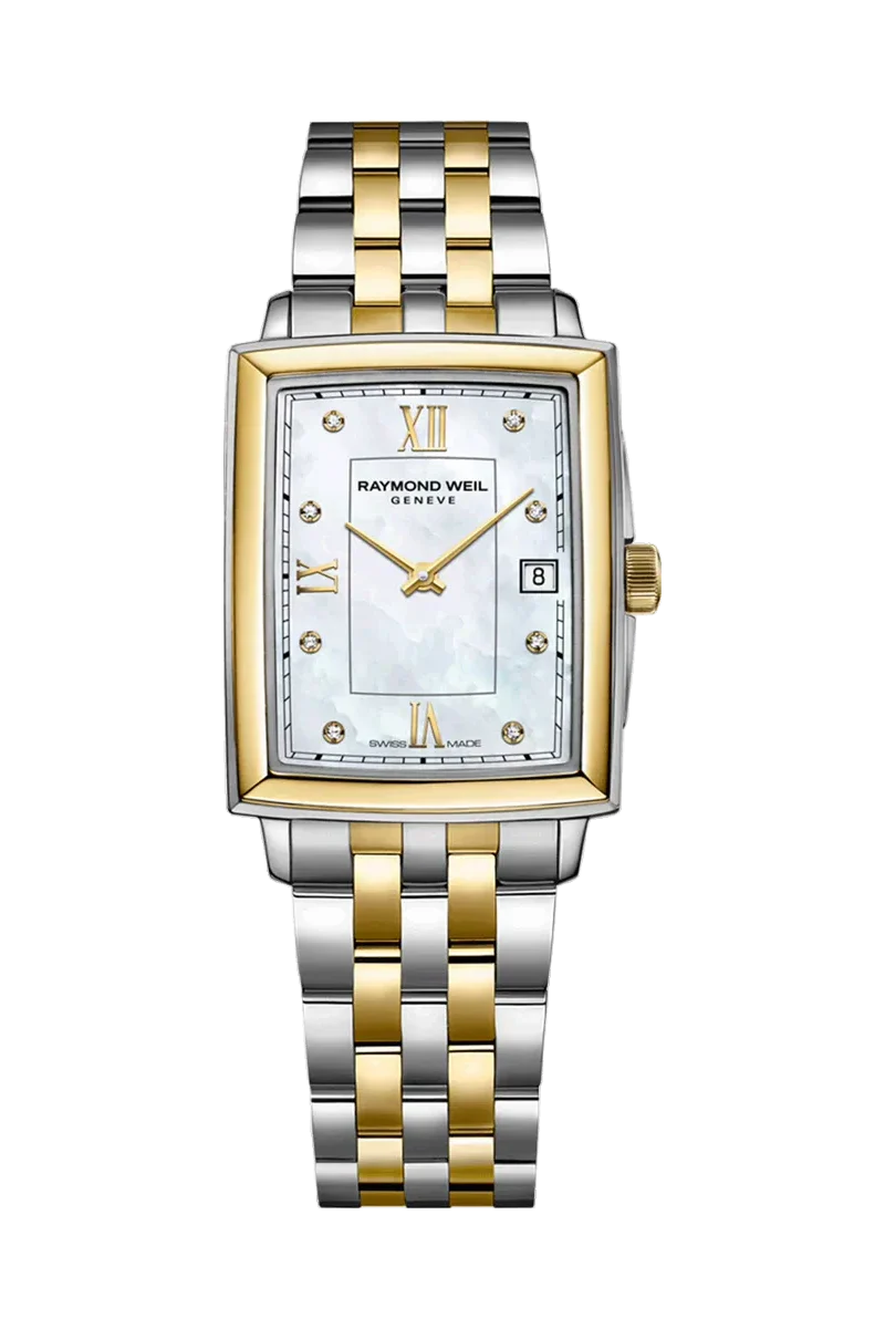 Raymond Weil Toccata Square Mother-of-Pearl Dial Two-Tone Watches - Palladio Jewellers