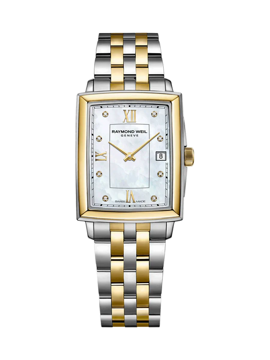 Raymond Weil Toccata Square Mother-of-Pearl Dial Two-Tone Watches - Palladio Jewellers