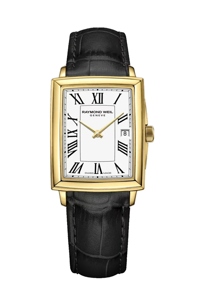 Raymond Weil Toccata Square White Dial Leather Strap Watches - Palladio Jewellers