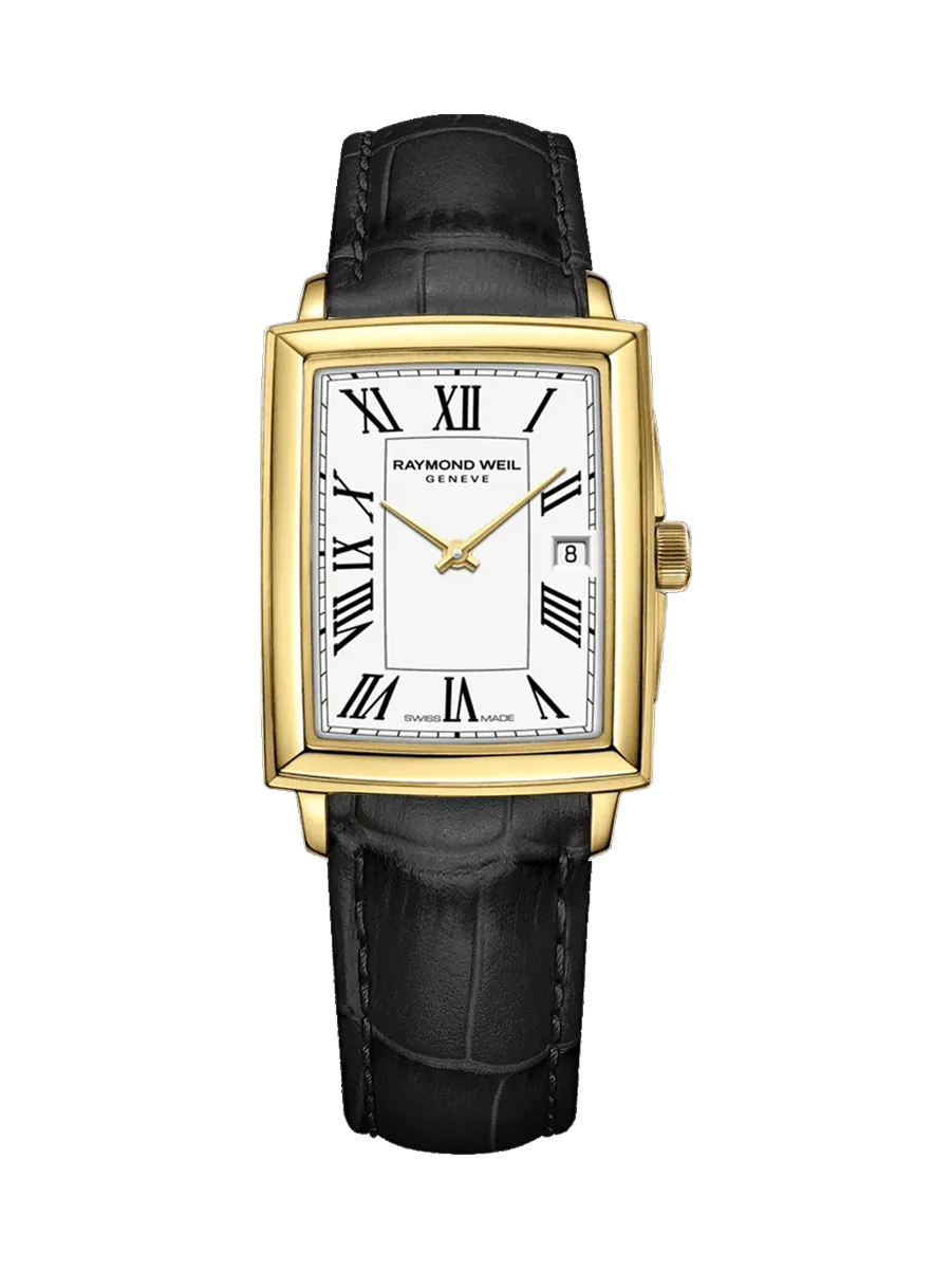 Raymond Weil Toccata Square White Dial Leather Strap Watches - Palladio Jewellers